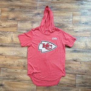 Patrick Mahomes KC Chiefs Super Bowl LVII Short Sleeve Hoodie - Men’s M